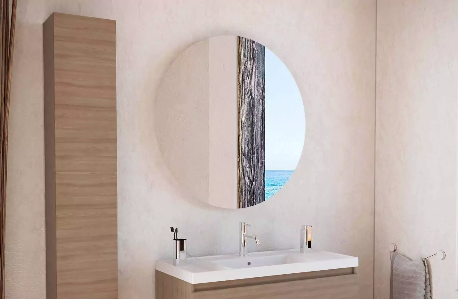 Espejo de baño redondo Ø 100 cm Bath+ en Minspira