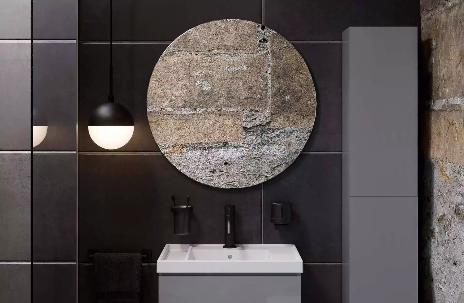 Espejo de baño redondo Ø 80 cm Bath+ en Minspira